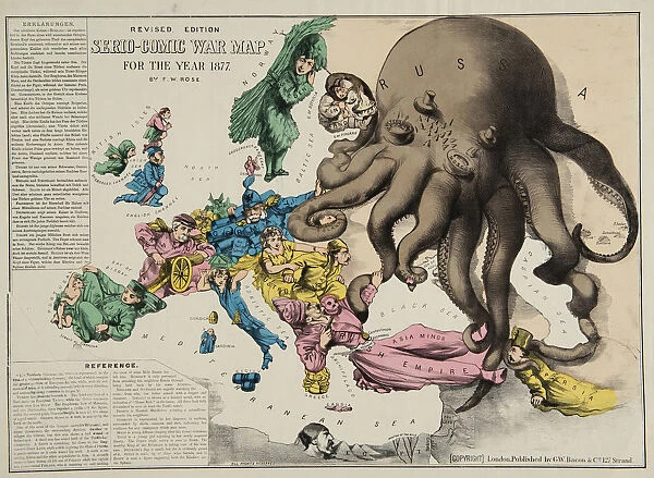 Serio-Comic War Map For The Year 1877, 1877