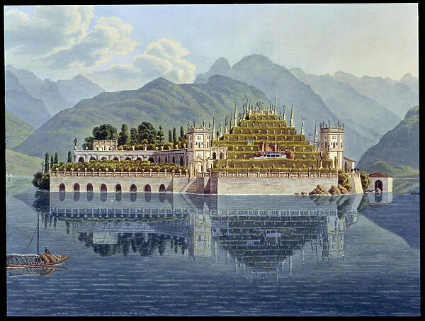 The terraced gardens, Isola Bella, Lake Maggiore, Italy, 1819