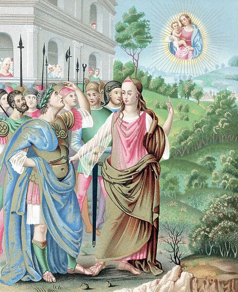 The Tiburtine Sibyl announcing to Caesar the coming of Jesus, 16th century