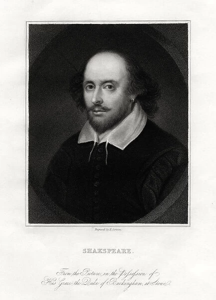 William Shakespeare, English playwright, 19th century. Artist: E Scriven
