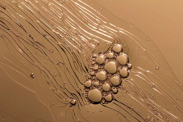 Close up of bubbles at the water surface