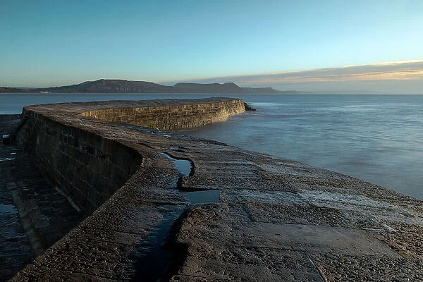 The Cobb, harbour wall in Lyme Regis, Dorset coastline, Lyme Regis, Dorset, UK