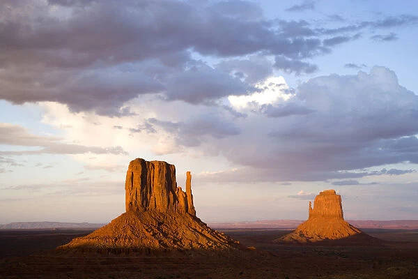 East and West Mitten Buttes, Monument Valley, Utah