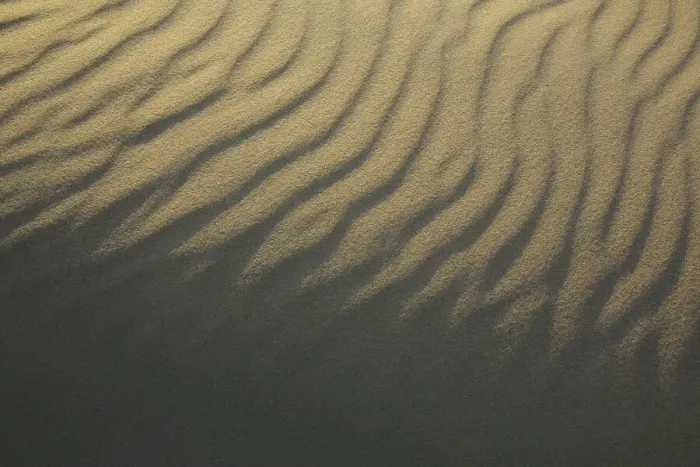 Framed Print : Lines in the sand at the last light of the day, Noord-Holland, The Netherlands Framed Print : Lines in the sand at the last light of the day, Noord-Holland, The Netherlands
