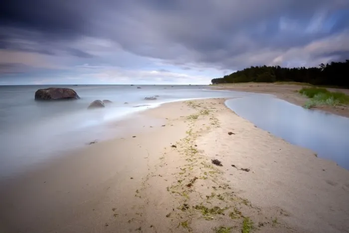 Framed Print : A little river ends in the Gulf of Finland in this part of Lahemaa National Park, Laane-Viru Framed Print : A little river ends in the Gulf of Finland in this part of Lahemaa National Park, Laane-Viru