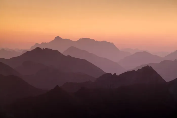 Framed Print : Mountain peaks at sunrise, Hinterstein, Bavaria, Germany Framed Print : Mountain peaks at sunrise, Hinterstein, Bavaria, Germany