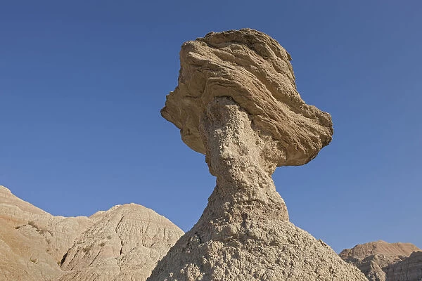 Pedestal rock, Badlands National Park, South Dakota