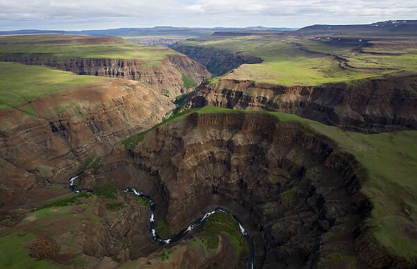 River in deep canyon in plateau, Putorana Plateau, Siberia, Russia