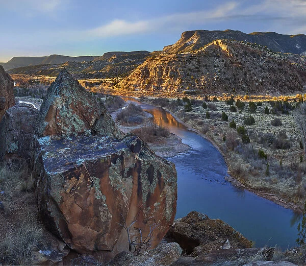 River at sunrise, Rio Chama, New Mexico