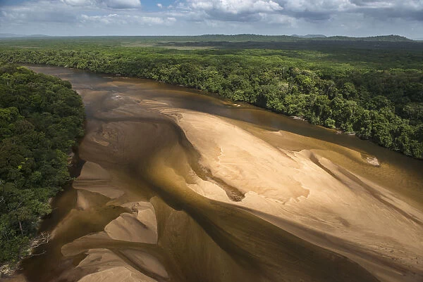 Sandbank in Essequibo River, Rupununi, Guyana