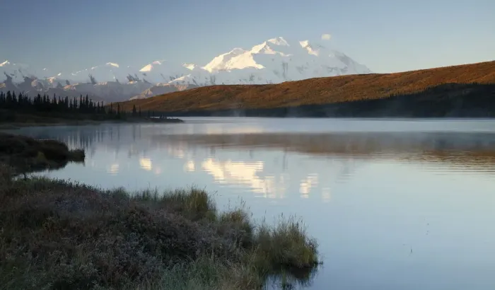 Framed Print : Scenic view of Mount Denali and the Alaska Range from Wonder Lake, Denali National Park Framed Print : Scenic view of Mount Denali and the Alaska Range from Wonder Lake, Denali National Park