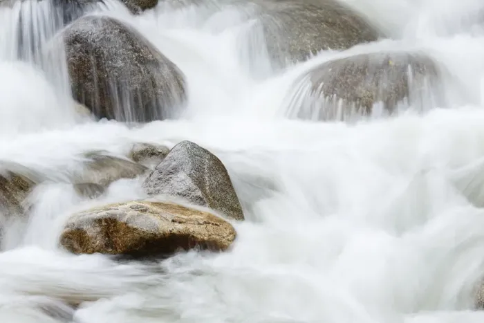 Framed Print : Streaming water with rocks, Alaska, United States