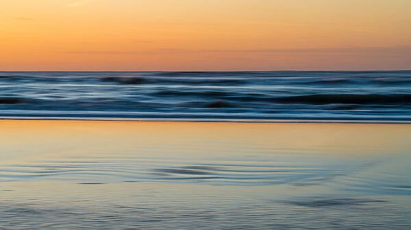 Sunset at the North Sea beach