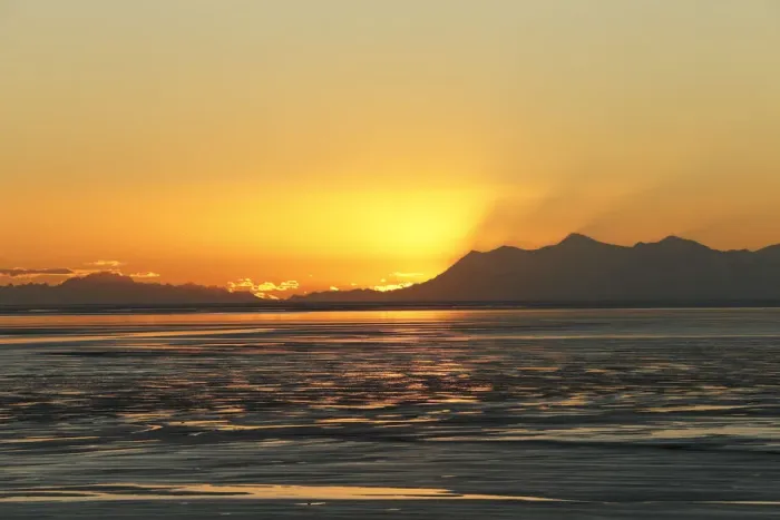 Framed Print : Sunset across Turnagain Arm, outside Anchorage, Alaska, United States Framed Print : Sunset across Turnagain Arm, outside Anchorage, Alaska, United States