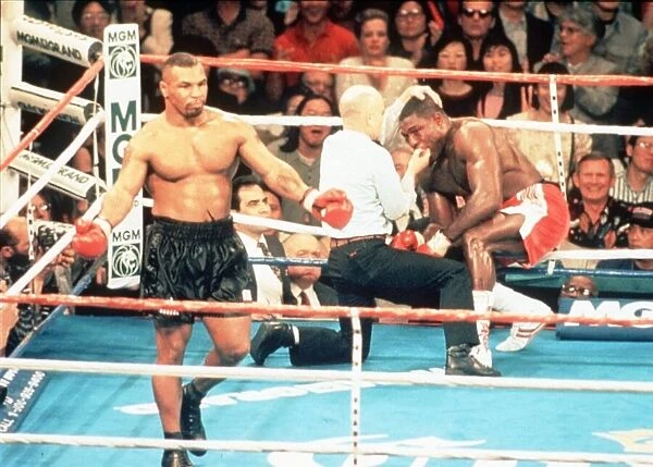 Frank Bruno Boxer loses his WBC title to Mike Tyson wins by knock out