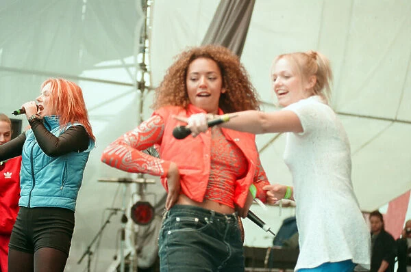 Spice Girls performing at the BRMB Party in the Park, Cofton Park, Birmingham