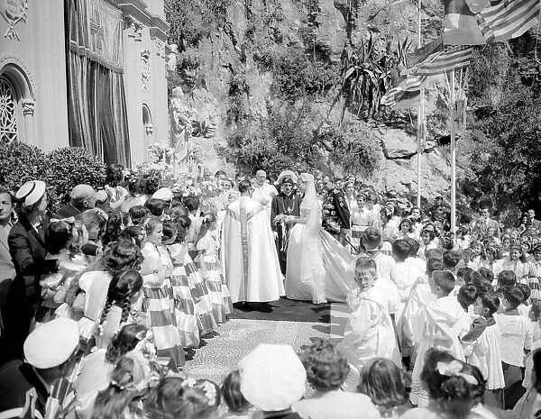 The wedding of Prince Rainer and Princess Grace Kelly. Monaco 19th April 1956