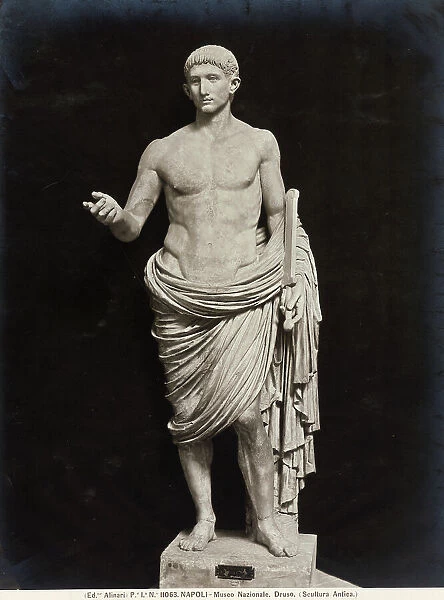 Marble statue of Drusus, son of Tiberius, kept in the National Archeological Museum of Naples