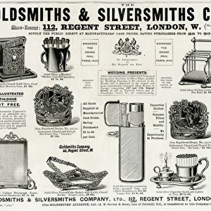 Advert for Goldsmiths & Silversmiths Edwardian items 1901