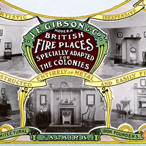 Advert, J E Gibson & Co, Fireplaces, Falkirk, Scotland