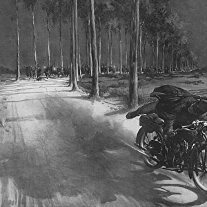 Belgian motorcycle despatch rider, 1914