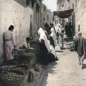 c. 1900 Market in Bethlehem, Holy Land