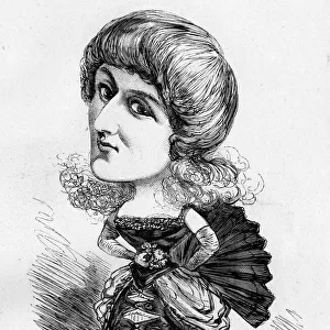 Cartoon, Miss Nellie L Estrange, singer