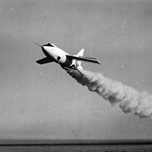 Douglas D-558-2 Skyrocket during a jet-assisted take-off
