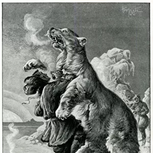 Frontispiece illustration, The Ice Desert, by Jules Verne