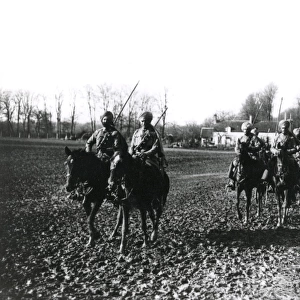 Indian cavalry on reconnaissance, Mesopotamia, WW1