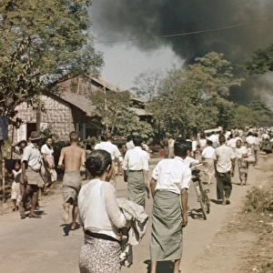 Kemmendine - basha fire - Rangoon