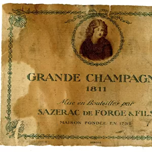Label, Grande Champagne Sazerac, de Forge & Fils