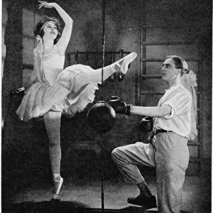 Lilian Harvey and Nils Asther rehearsing for The Girl in Tex