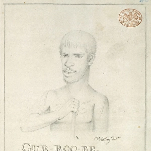 Portrait of an Aboriginal man named Gur-roo-ee