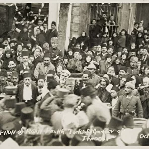The Reception of Rifat Pasha, Turkish Governor of Thrace - Istanbul, Turkey. Date: 1922