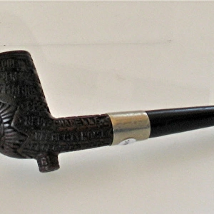 A straight stem pipe, finely hand carved - WWI
