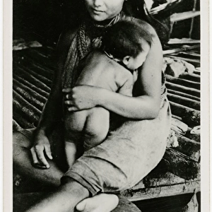 Venezuela, Warao Mother and Child of the Orinoco