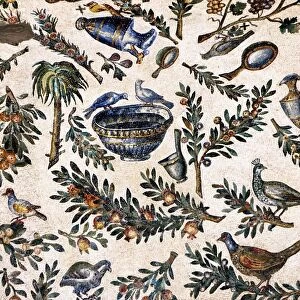 Roman Mosaic of birds, fruit and foliage