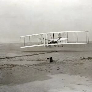 The Wright brothers first powered flight