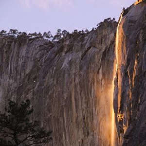 Afternoon light on Horsetail Falls