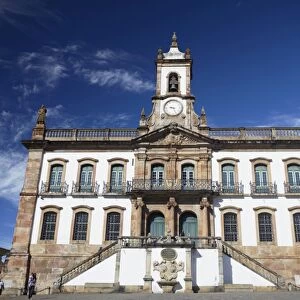 Museu da Inconfidencia and Praca Tiradentes, Ouro Preto, UNESCO World Heritage Site, Minas Gerais, Brazil, South America