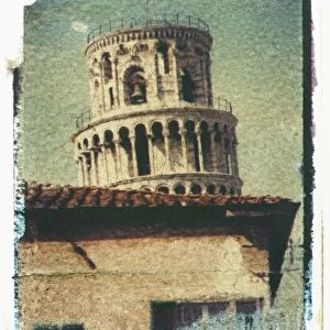 Polaroid Image Transfer of Leaning Tower of Pisa