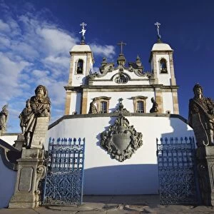 Sanctuary of Bom Jesus de Matosinhos and The Prophets sculpture by Aleijadinho, UNESCO World Heritage Site, Congonhas, Minas Gerais, Brazil, South America