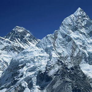 Snow-capped peak of Mount Everest