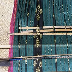 Traditional ikat weaving