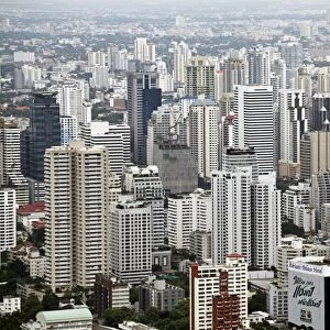 Buildings and skyscrapers of the Bangkok city skyline, Thailand