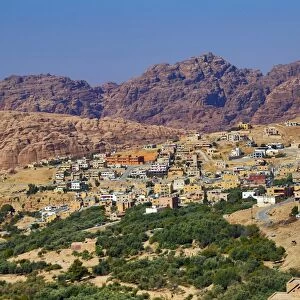 The modern town of Petra, Jordan