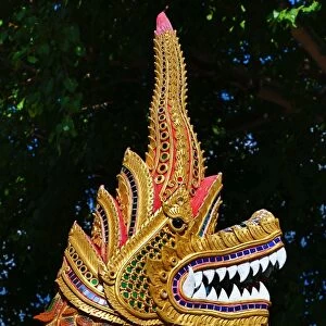 Naga statue at Wat Sumpow Temple in Chiang Mai, Thailand