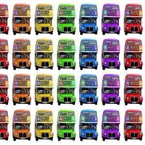 Souvenir Red and Rainbow London Double-Decker Routemaster Bus