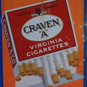 Craven A cigarettes vintage advertising poster
